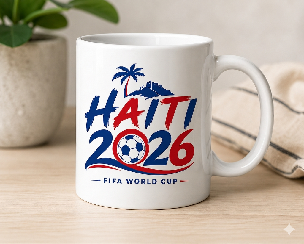 Haitian World Cup Mug – Haiti Soccer Fan Coffee Cup – Haitian Pride Ceramic Mug – Gift for Football Fans