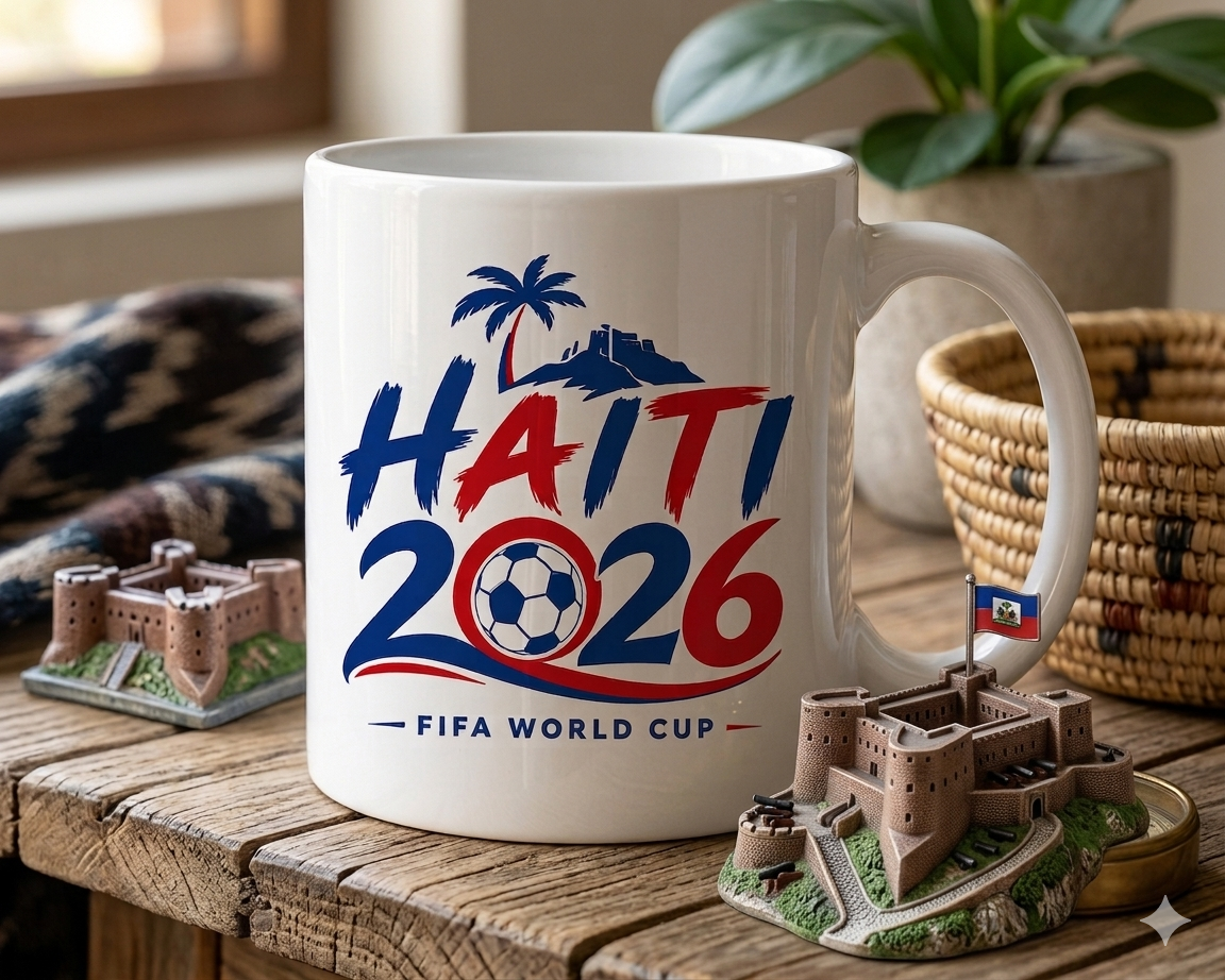 Haitian World Cup Mug – Haiti Soccer Fan Coffee Cup – Haitian Pride Ceramic Mug – Gift for Football Fans