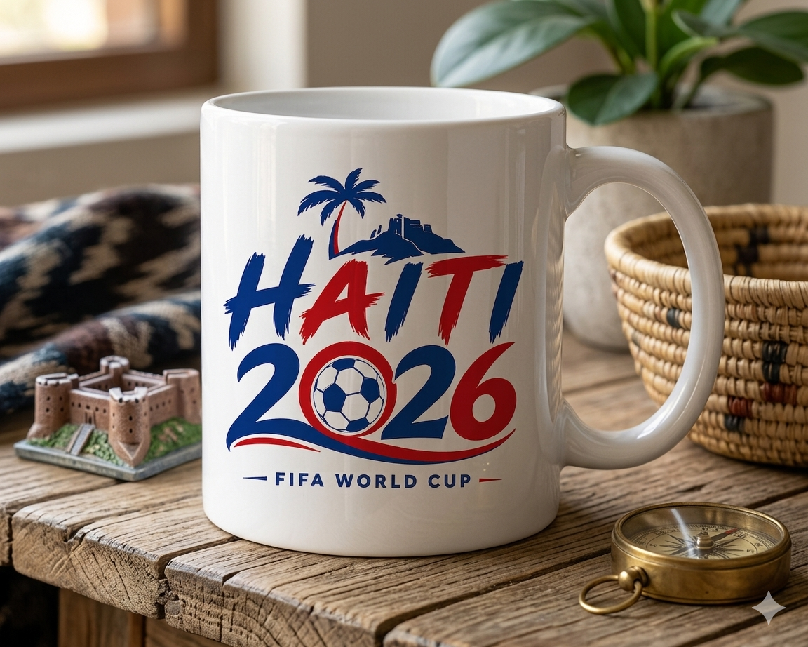 Haitian World Cup Mug – Haiti Soccer Fan Coffee Cup – Haitian Pride Ceramic Mug – Gift for Football Fans