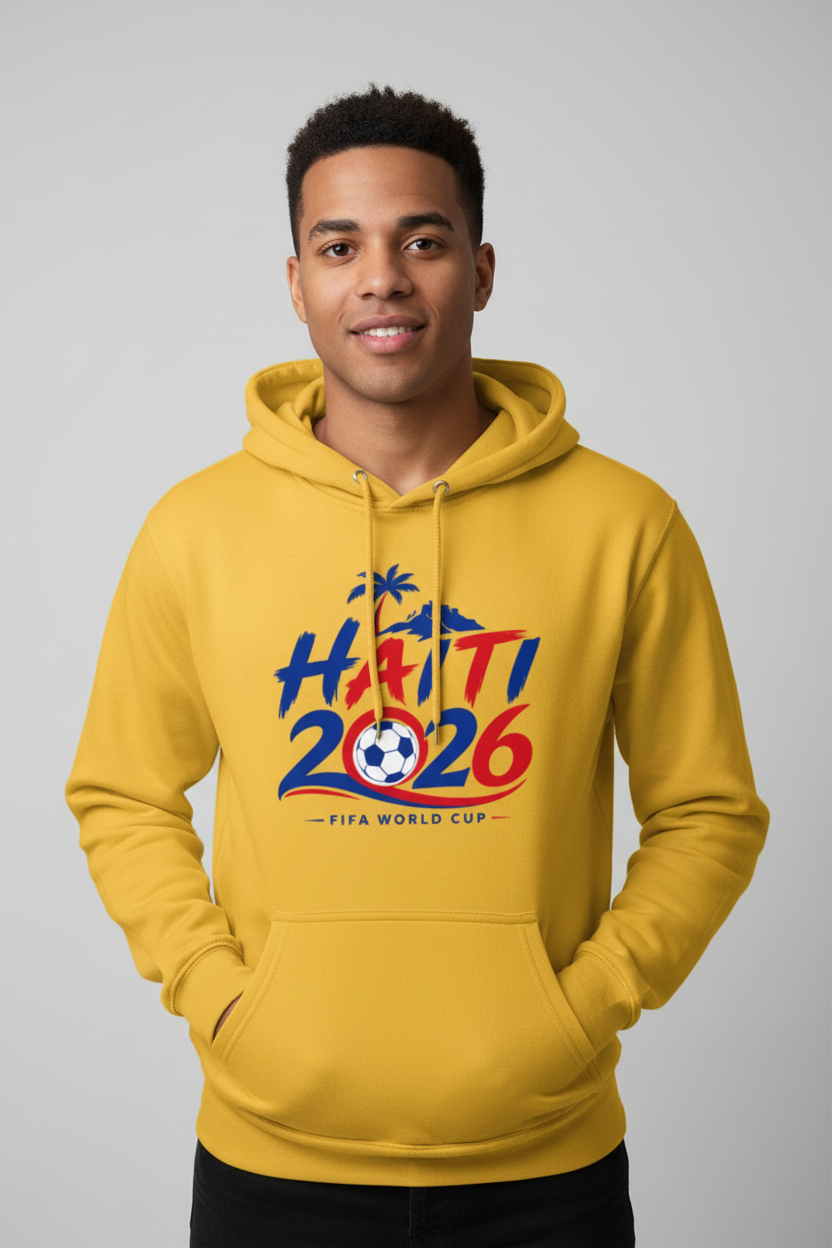 Yellow Gold - Haiti Soccer Fan Hoodie – Haitian Pride World Cup Streetwear