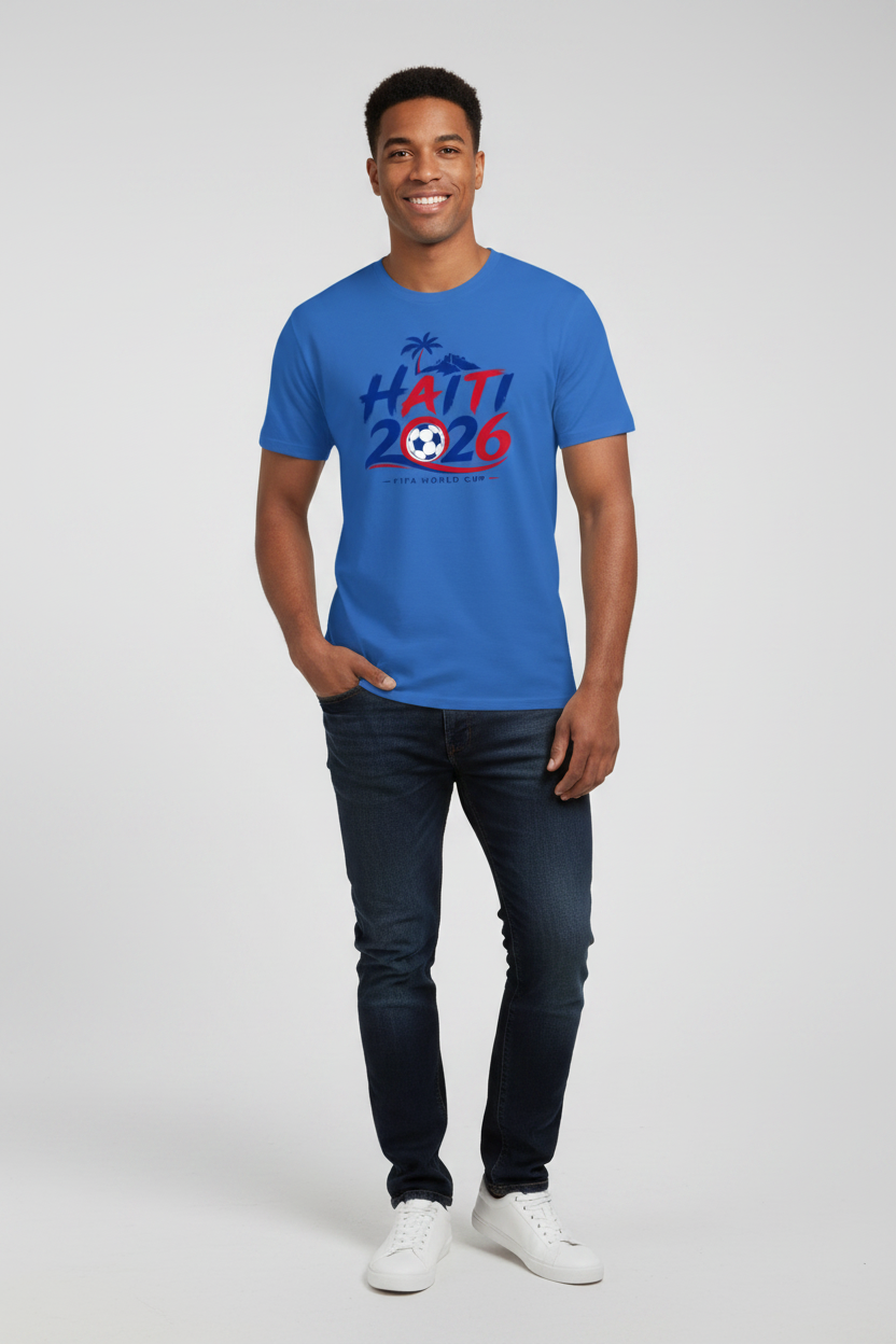Blue Haitian World Cup 2026 Fan T-Shirt