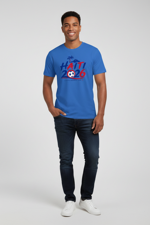 Blue Haitian World Cup 2026 Fan T-Shirt