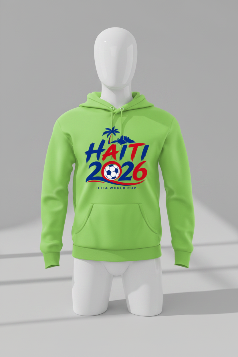 Green - Haiti Soccer Fan Hoodie – Haitian Pride World Cup Streetwear