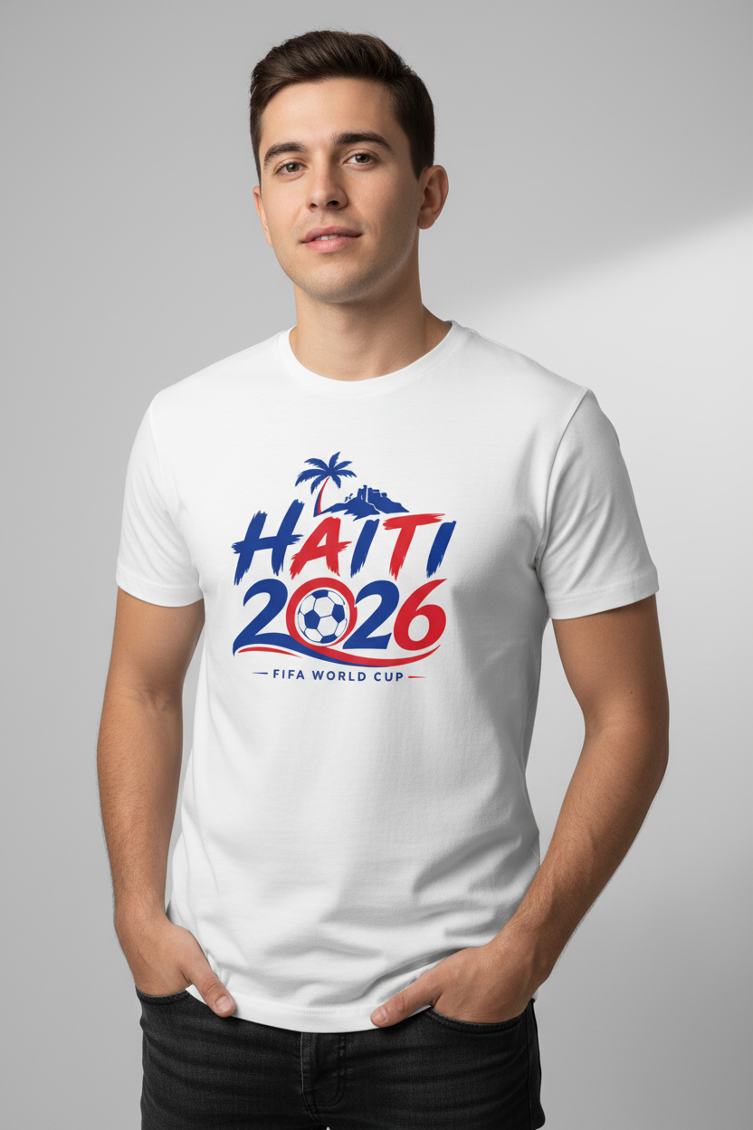 White Haitian World Cup 2026 Fan T-Shirt