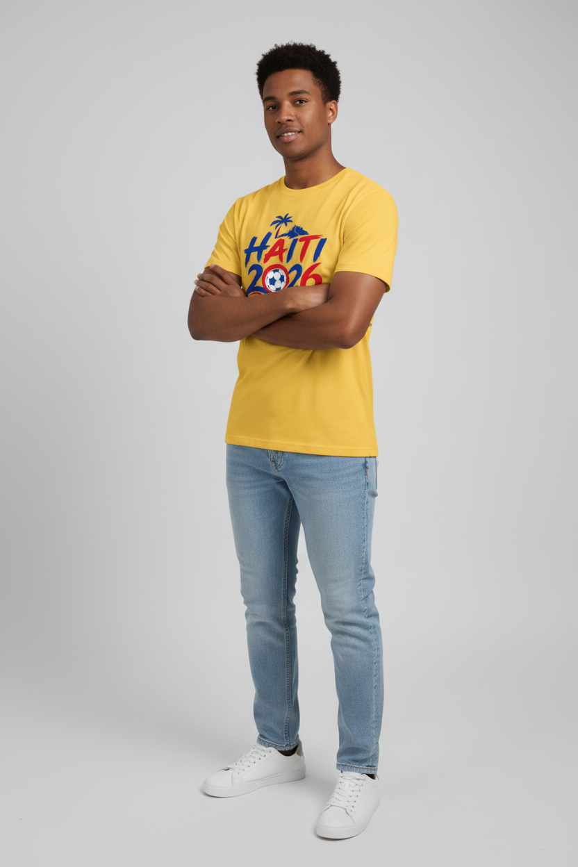Yellow Gold Haitian World Cup 2026 Fan T-Shirt