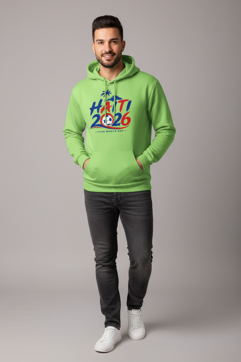 Green - Haiti Soccer Fan Hoodie – Haitian Pride World Cup Streetwear
