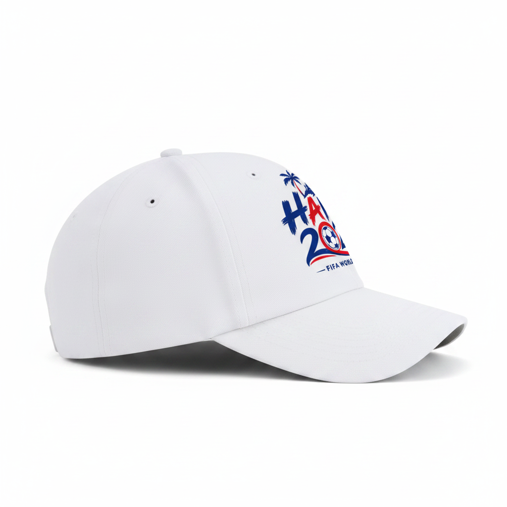 White -Haiti Soccer Fan Hat – Haitian Pride World Cup Cap