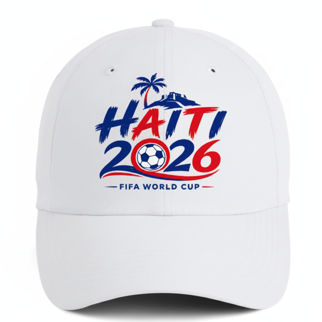 White -Haiti Soccer Fan Hat – Haitian Pride World Cup Cap